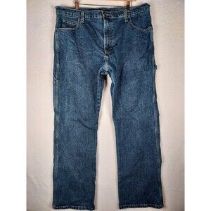 Dickies Men's Carpenter Blue Jeans Size 36 X 32 Dark Wash